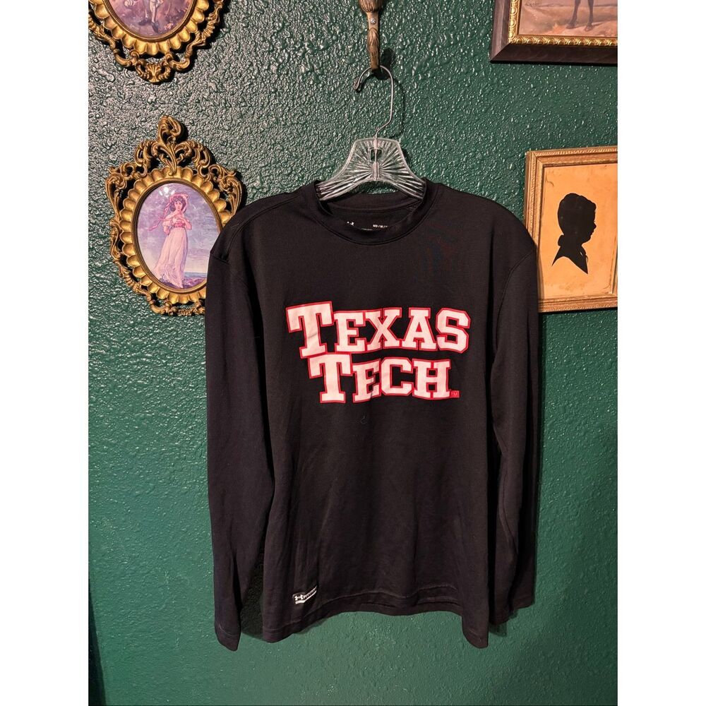 Under Armour Texas Tech Men’s Black Performance Long Sleeve Sz Medium